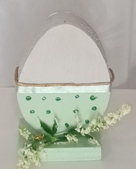 Adereços de Mesa - Ovo de Páscoa Em Madeira Pp  - CRIS FEST DECOR - PEGUE E MONTE