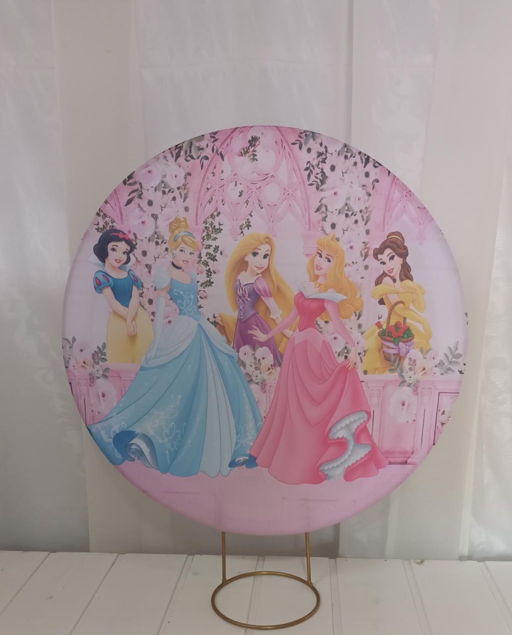 Capa Painel Sublimado 50Cm - Princesas - CRIS FEST DECOR - PEGUE E MONTE