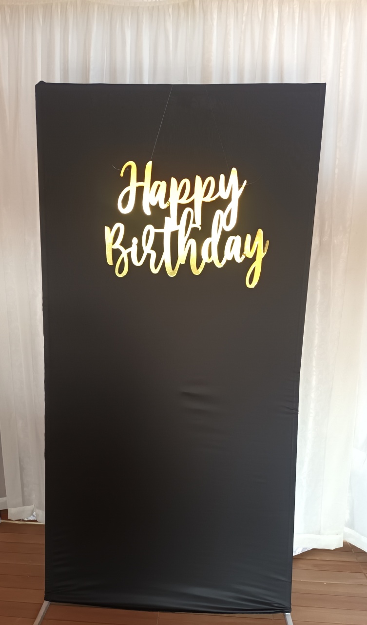 Letreiro Mdf - Happy Birthday Dourado - CRIS FEST DECOR - PEGUE E MONTE