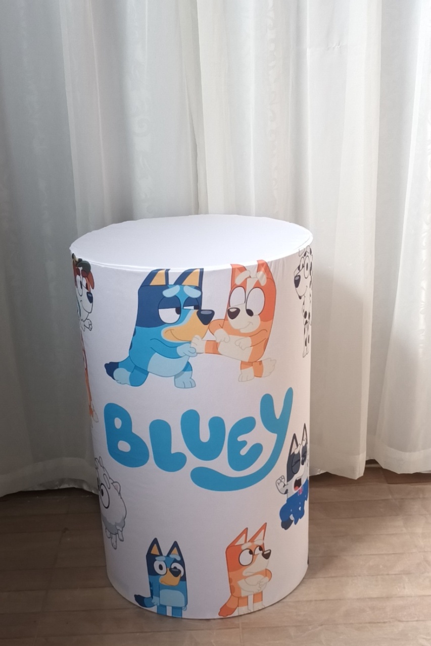 Capa de Cilindro Sublimada: Bluey\G - CRIS FEST DECOR - PEGUE E MONTE