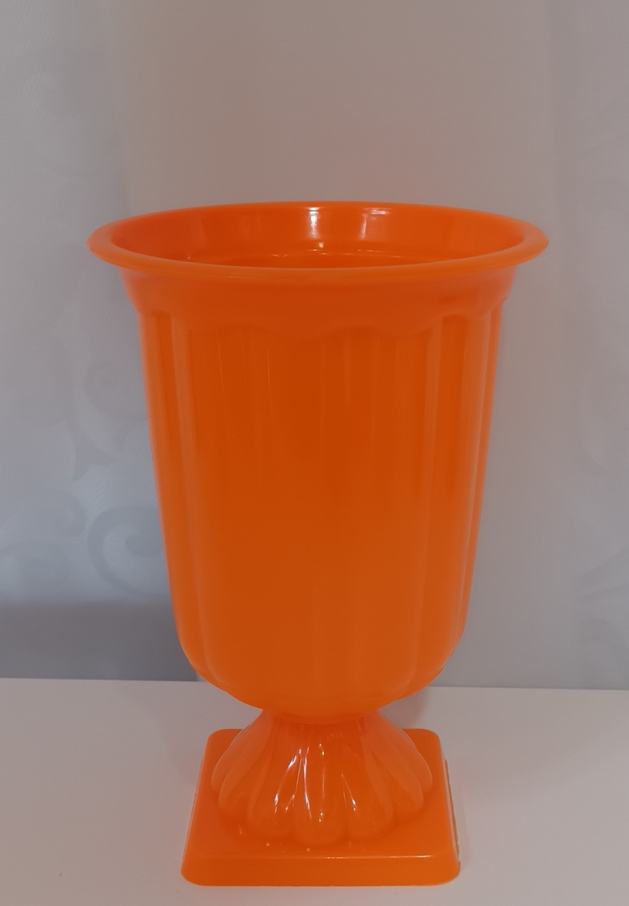 Vaso Pvc - Laranja Neon - CRIS FEST DECOR - PEGUE E MONTE