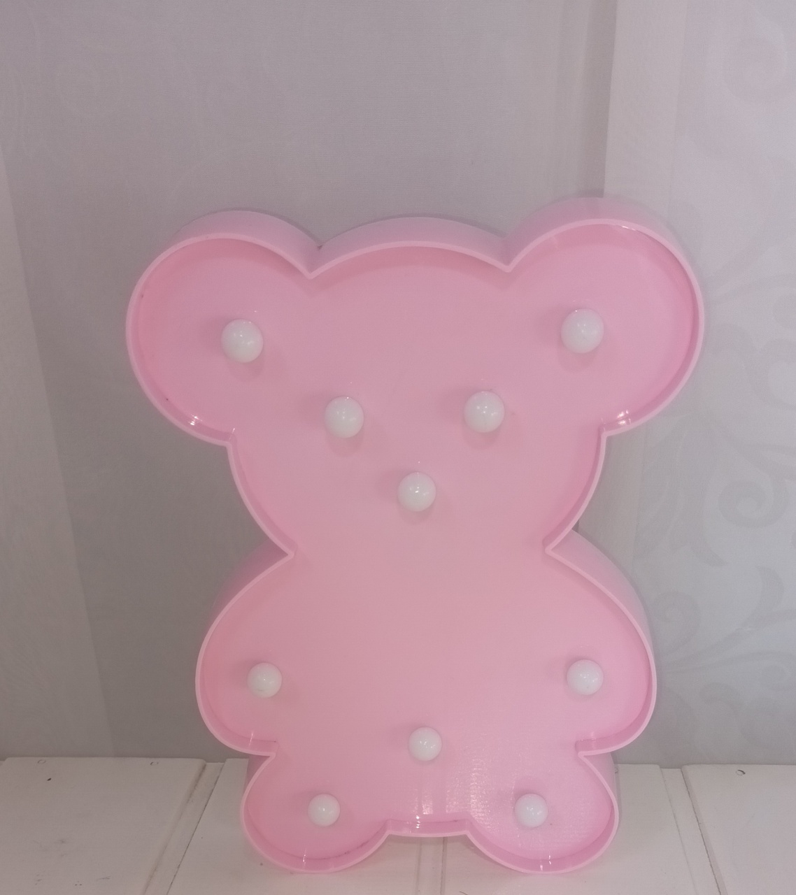 Luminária Personagem - Ursinho Rosa - CRIS FEST DECOR - PEGUE E MONTE