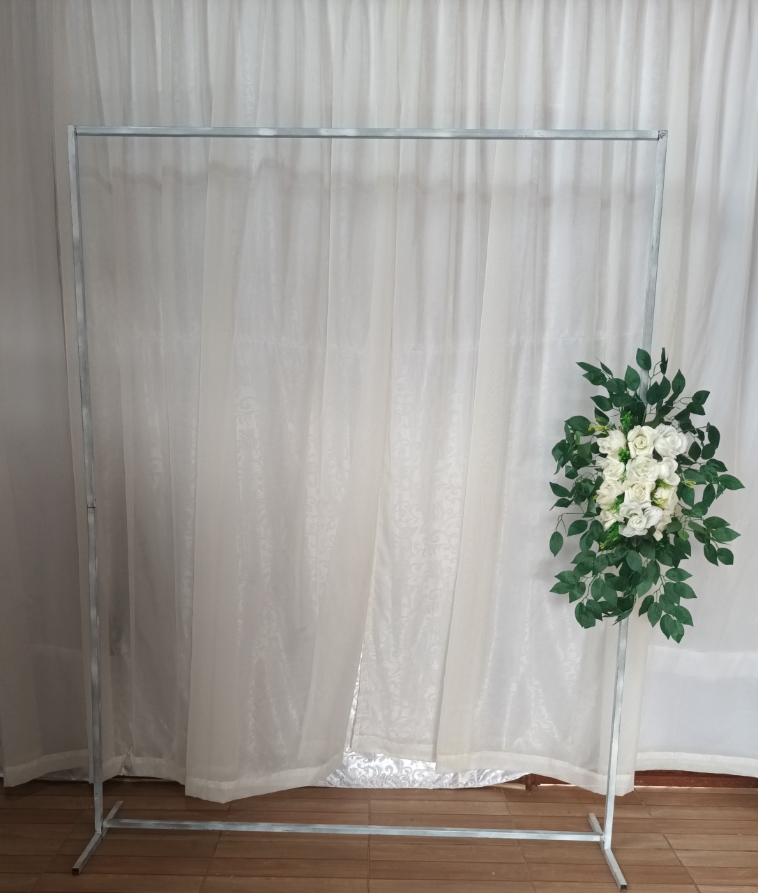  Arranjo Floral Painel - Branco P - CRIS FEST DECOR - PEGUE E MONTE