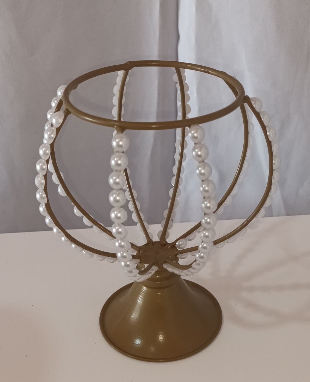 Vaso Metal Perolado: Dourado P - CRIS FEST DECOR - PEGUE E MONTE