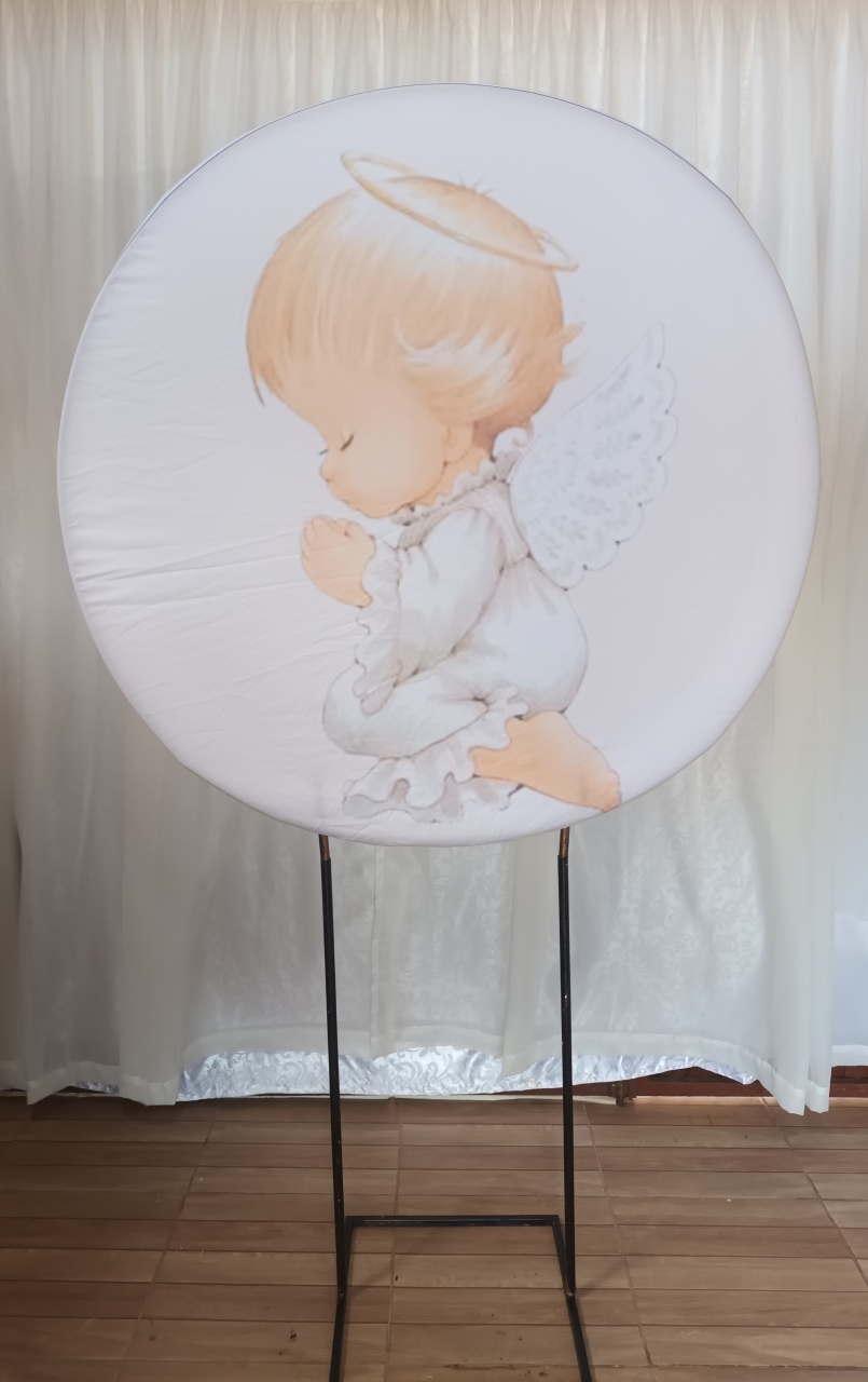Capa Painel Sublimada 1,20 - Batizado - CRIS FEST DECOR - PEGUE E MONTE