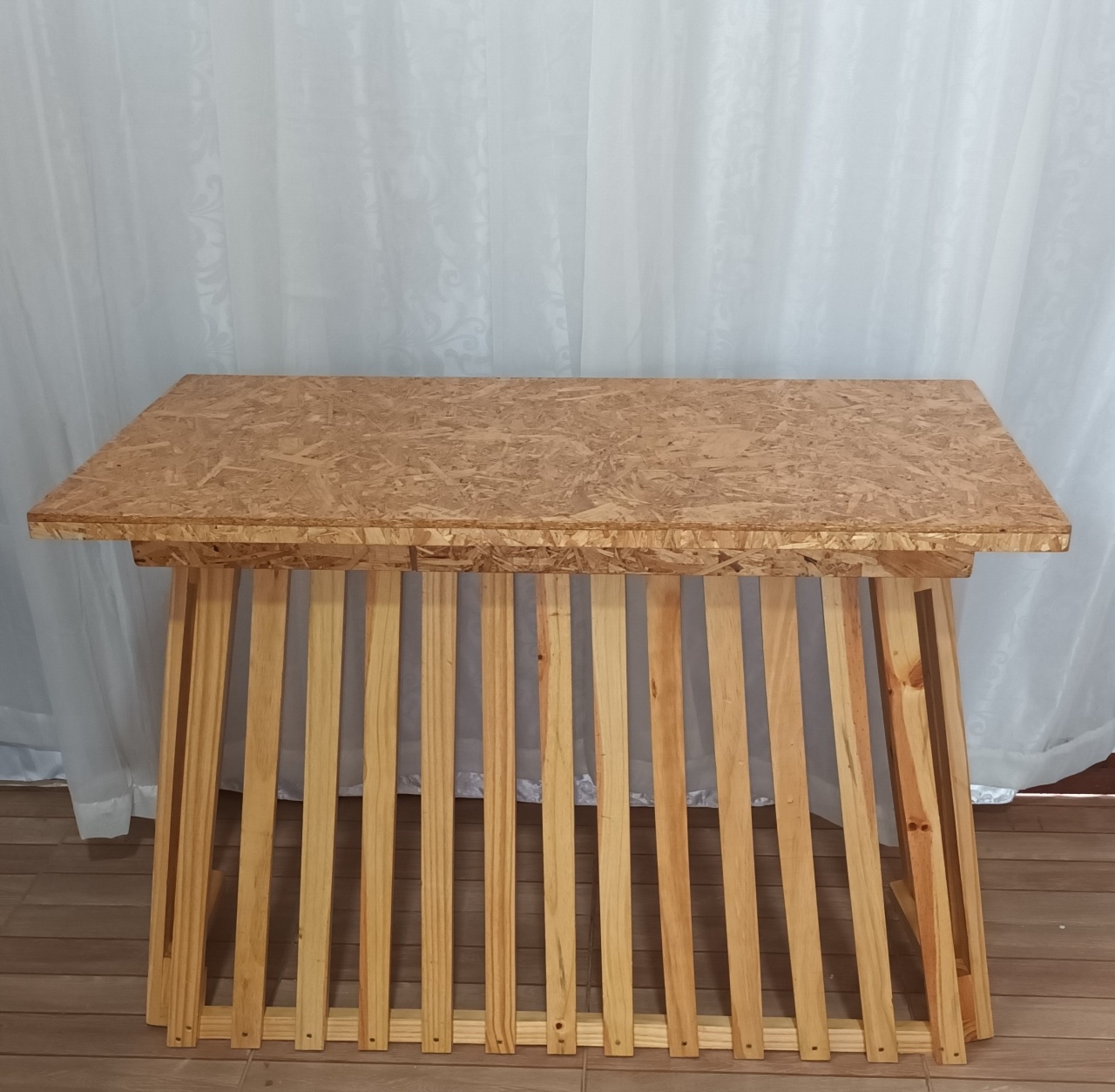 Mesa Dobravel Ripado Rustico 1M   - CRIS FEST DECOR - PEGUE E MONTE