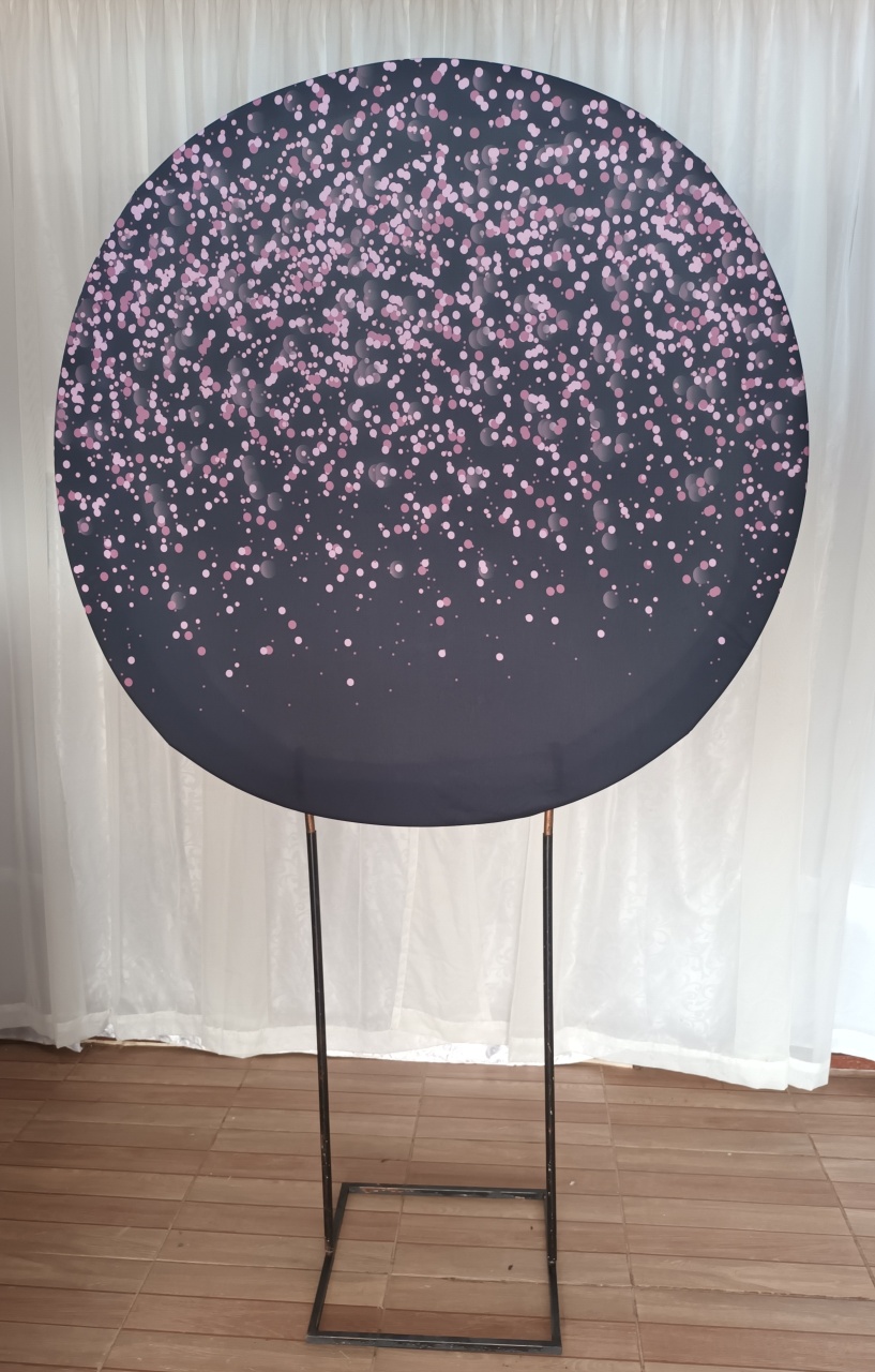 Capa Painel Sublimada 1,20 - Gliter Rosa - CRIS FEST DECOR - PEGUE E MONTE