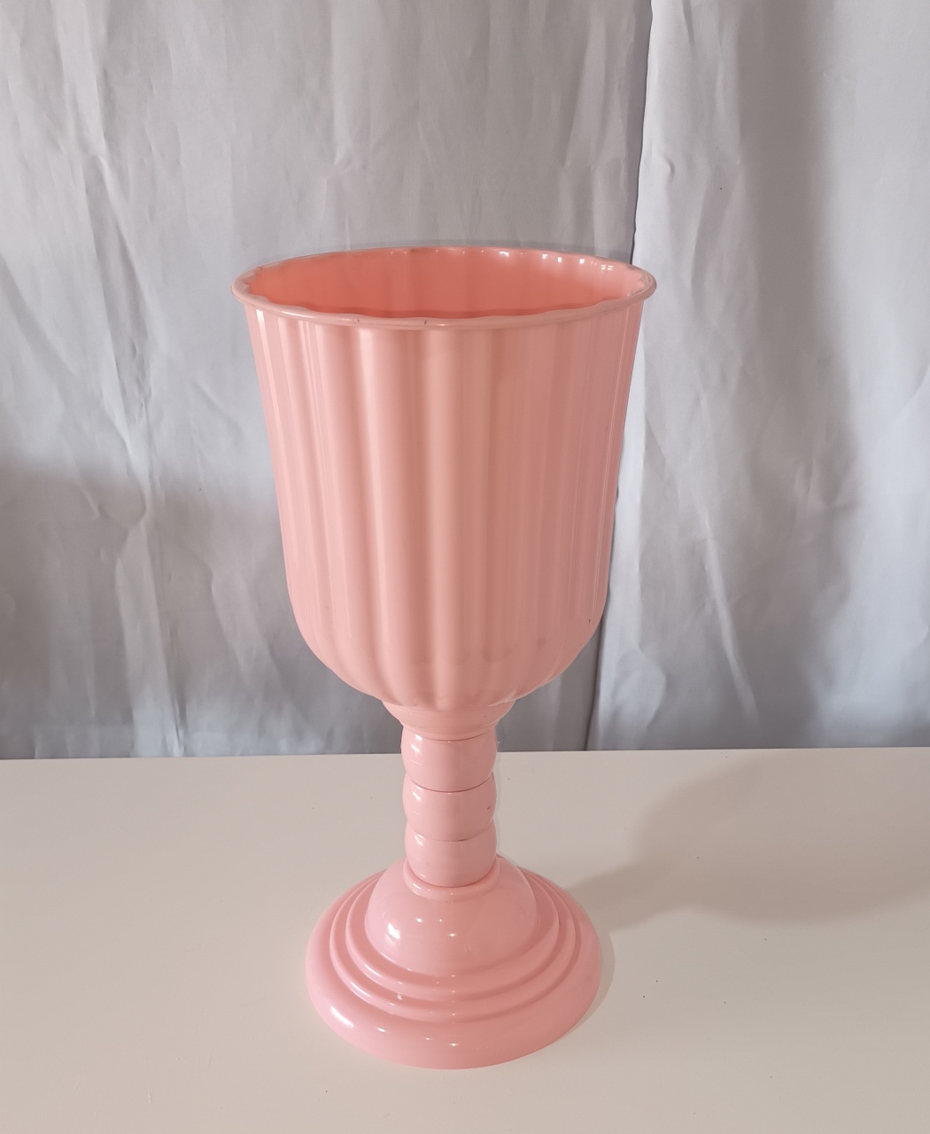 Vaso Acrilico Grande Verde Rosa Claro - CRIS FEST DECOR - PEGUE E MONTE