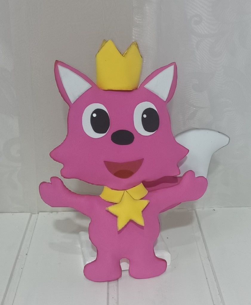 Personagem Eva - Baby Shark ( Pink) - CRIS FEST DECOR - PEGUE E MONTE