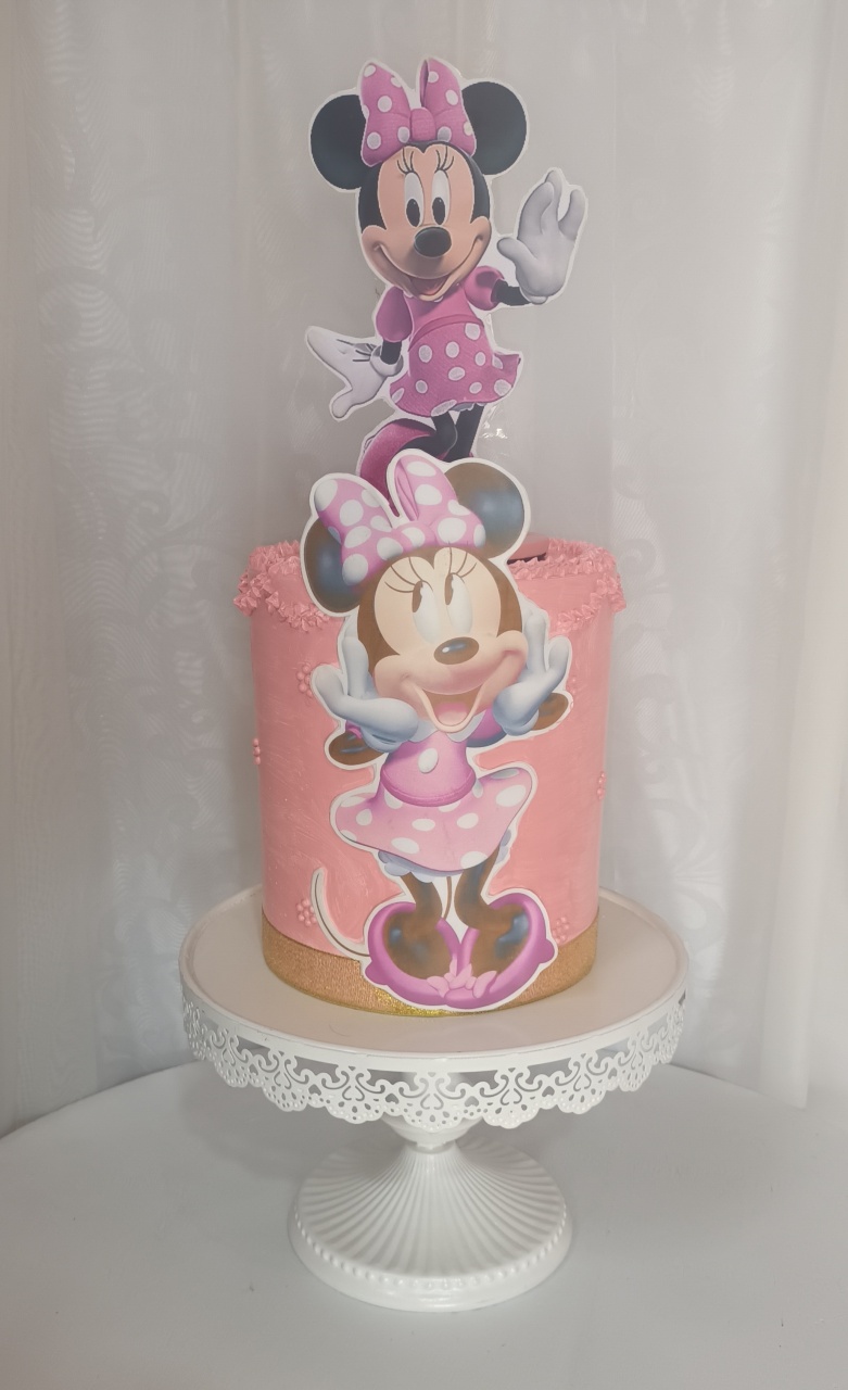 Bolo Fake I  -  Minnie Rosa - CRIS FEST DECOR - PEGUE E MONTE