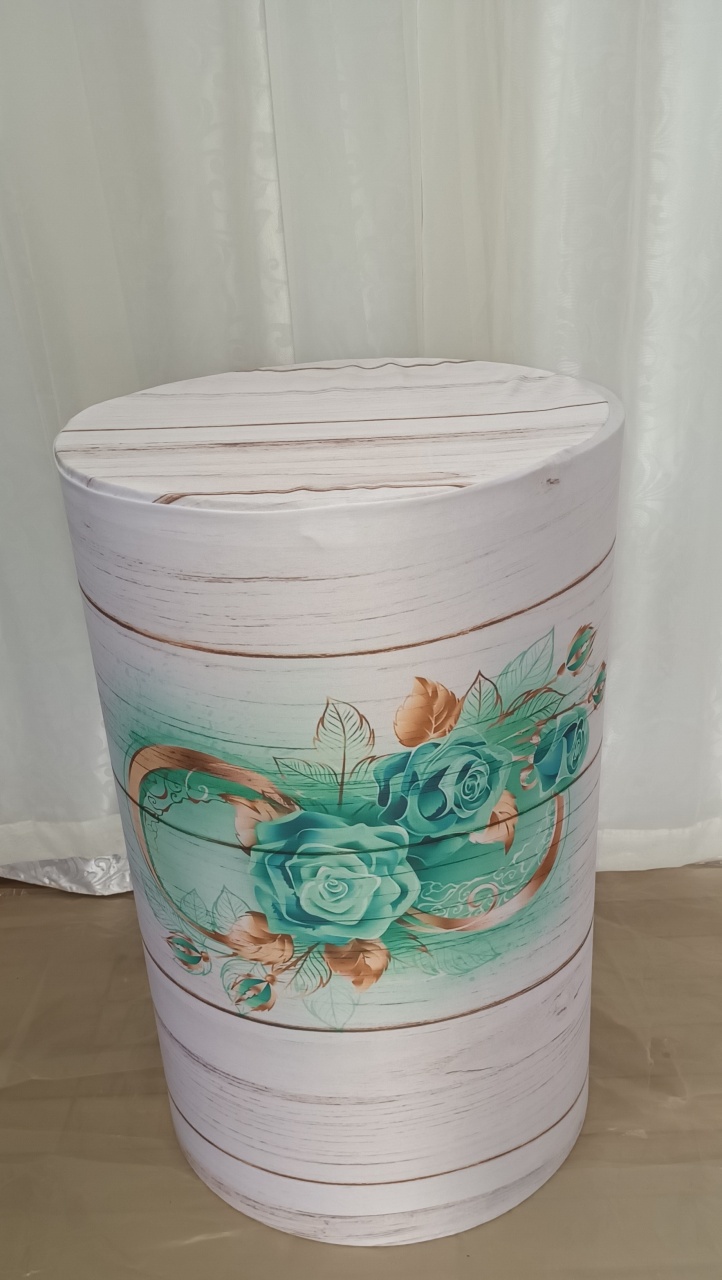 Capa de Cilindro Sublimada: Floral Verde\G    - CRIS FEST DECOR - PEGUE E MONTE