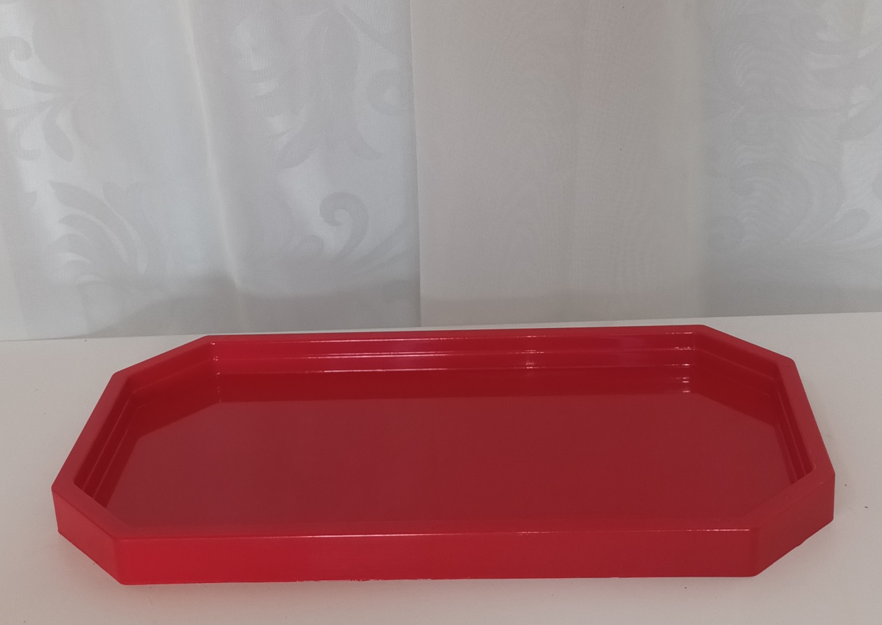 Bandeja Retangular - Vermelho - CRIS FEST DECOR - PEGUE E MONTE