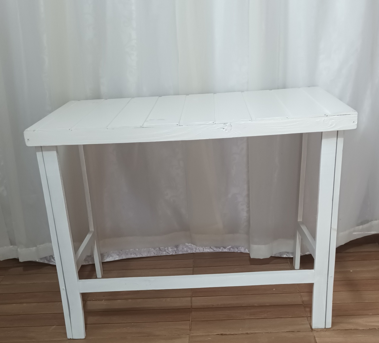 Mesa Dobravel Branca 1,20Cm - CRIS FEST DECOR - PEGUE E MONTE
