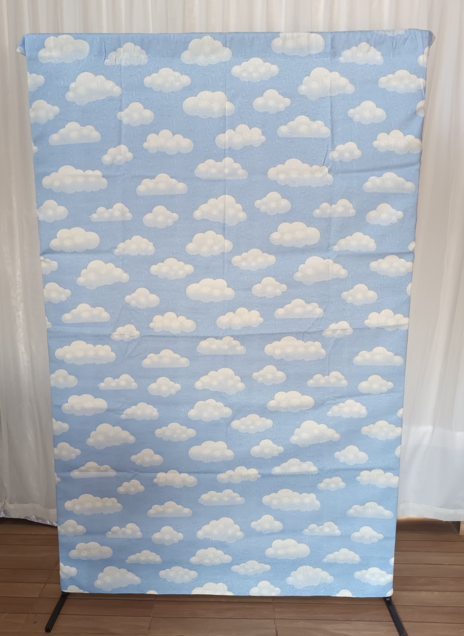 Capa Painel Tecido Retangular 1,3 - Nuvem Azul - CRIS FEST DECOR - PEGUE E MONTE