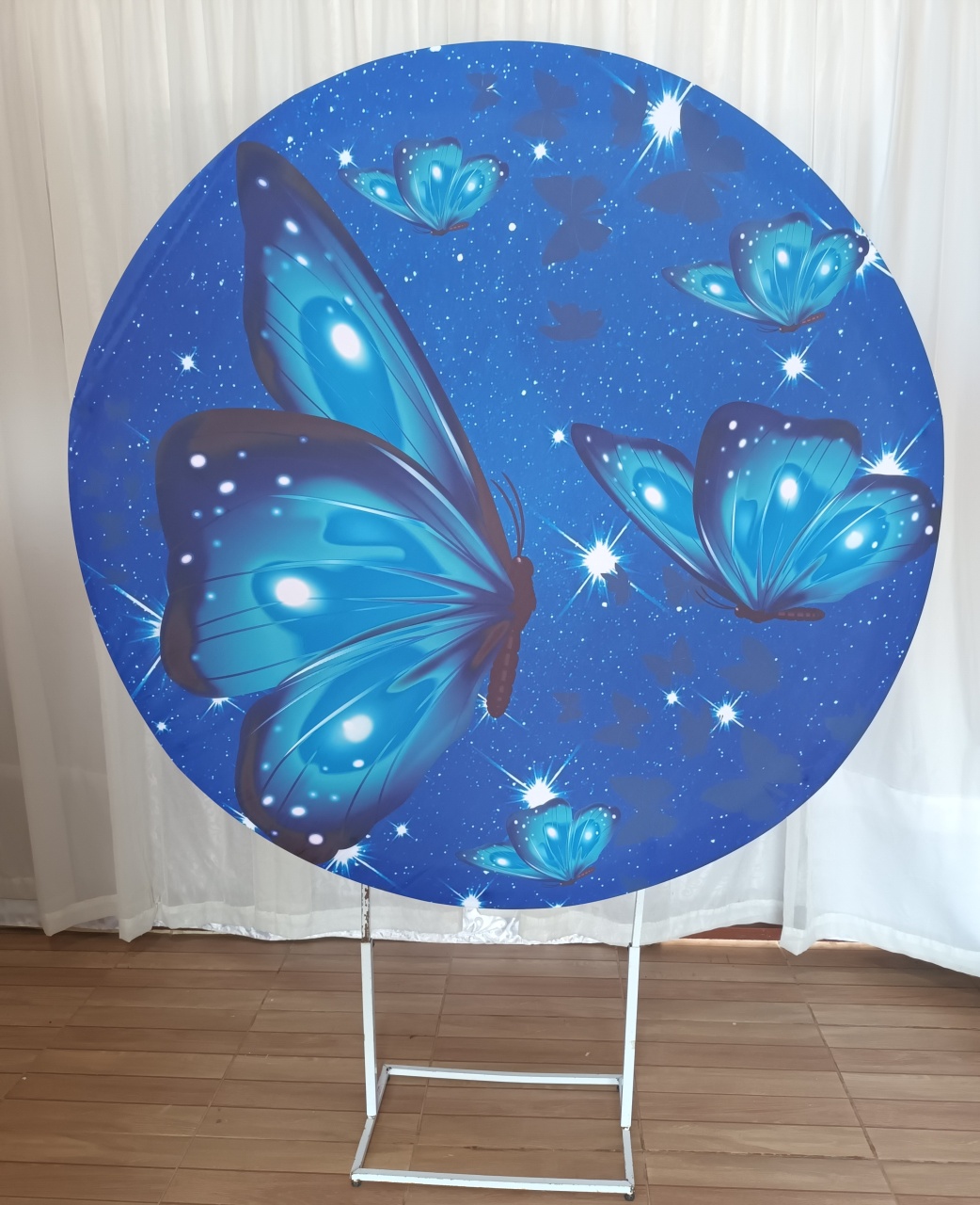 Capa Painel Sublimada 1,50 - Borboleta Azul - CRIS FEST DECOR - PEGUE E MONTE