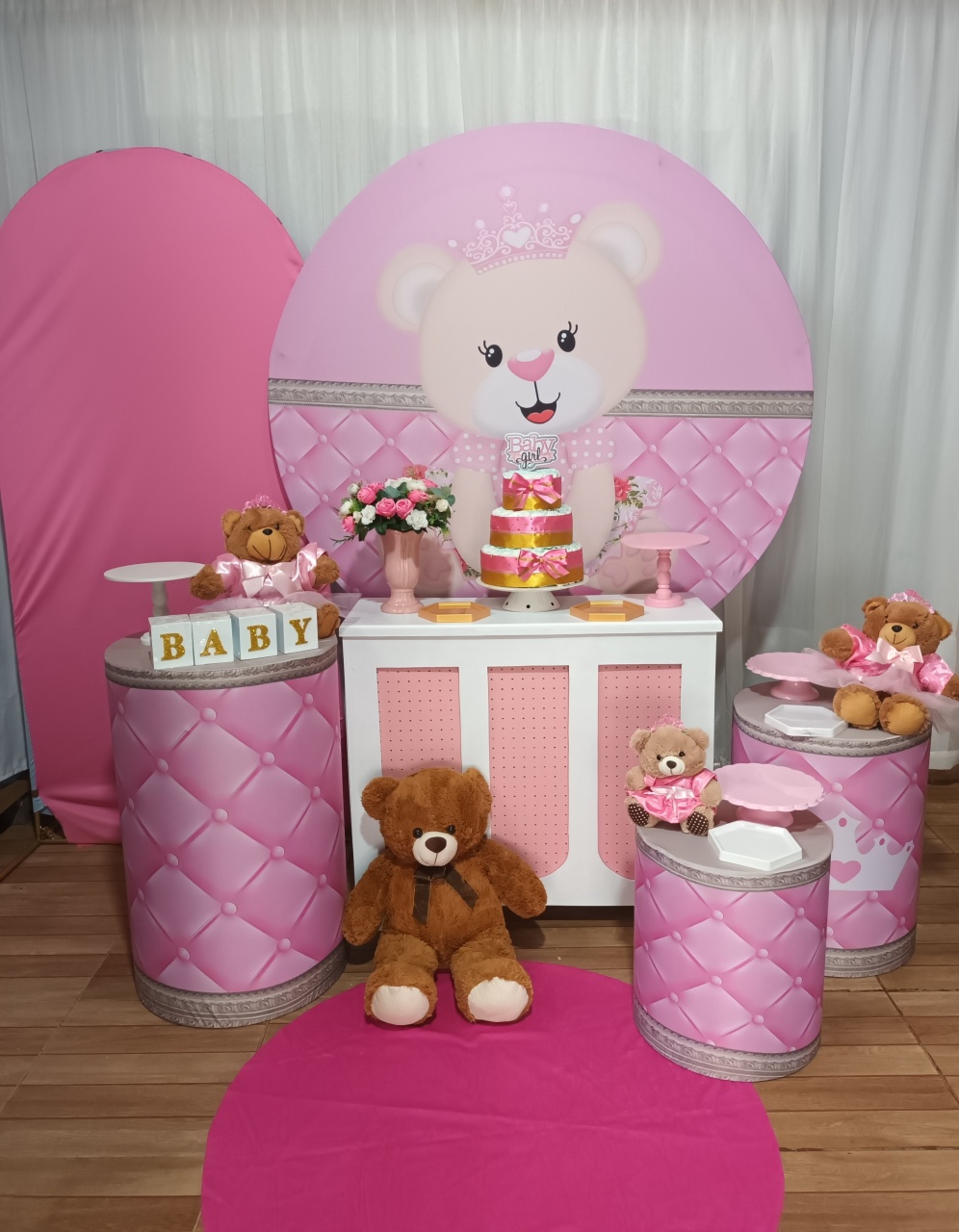 Composição - Chá de Fralda Ursinha Princesa  - CRIS FEST DECOR - PEGUE E MONTE