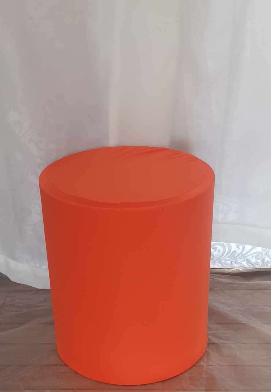 Capa de Cilindro Lisa: Laranja C\P        - CRIS FEST DECOR - PEGUE E MONTE