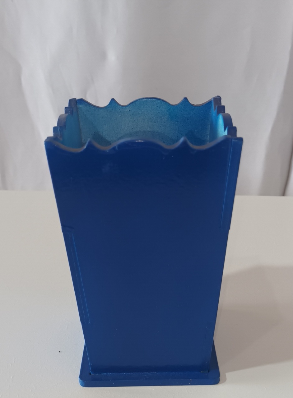 Mini Vaso Mdf Azul Escuro - CRIS FEST DECOR - PEGUE E MONTE