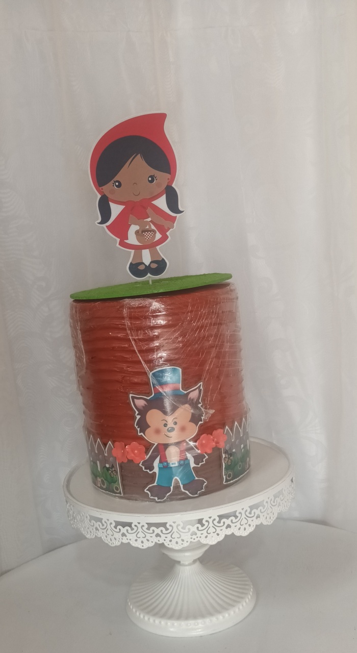 Bolo Fake I  - Chapéuzinho Vermelho  - CRIS FEST DECOR - PEGUE E MONTE