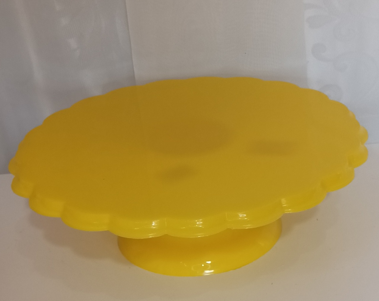 Bandeja  Babado Pvc - Amarelo - CRIS FEST DECOR - PEGUE E MONTE