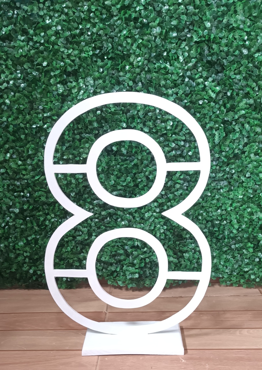Numeros de Chão Vazado - 8 - 60Cm       - CRIS FEST DECOR - PEGUE E MONTE