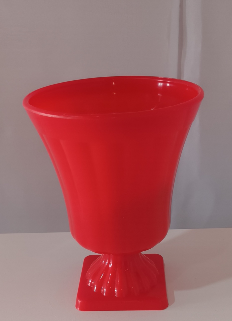 Vaso Pvc - Vermelho - CRIS FEST DECOR - PEGUE E MONTE