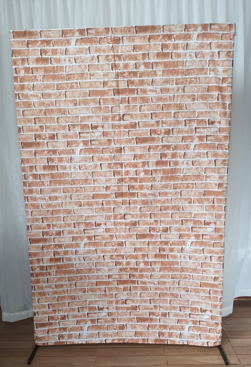 Capa Painel Tecido Retangular 1,3 - Tijolos - CRIS FEST DECOR - PEGUE E MONTE