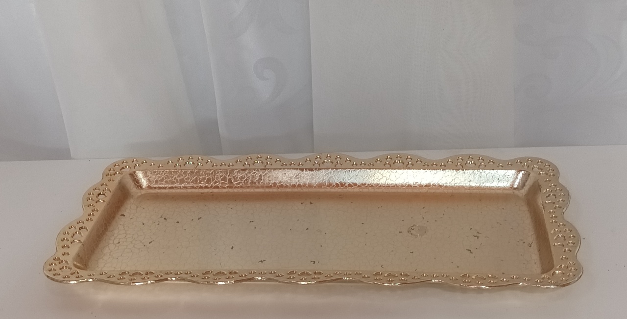 Bandeja Retangular - Rose Gold  - CRIS FEST DECOR - PEGUE E MONTE