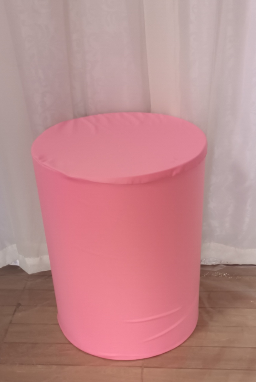 Capa de Cilindro Lisa: Rosa Claro B\M       - CRIS FEST DECOR - PEGUE E MONTE