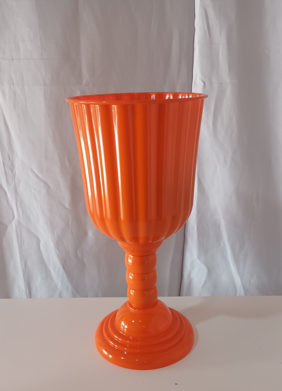 Vaso Acrilico Grande Laranja - CRIS FEST DECOR - PEGUE E MONTE