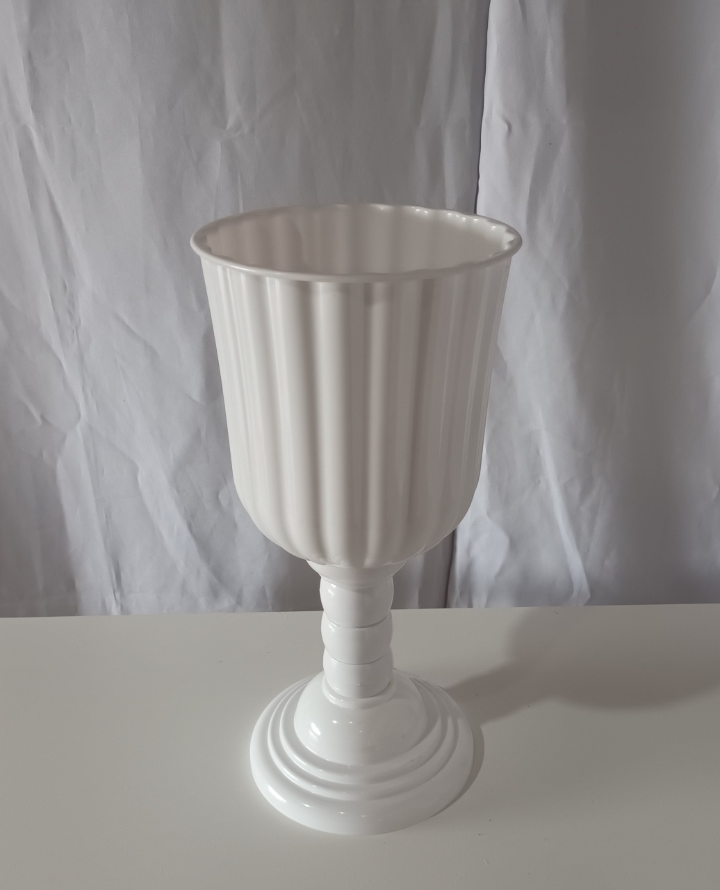 Vaso Acrilico Grande Verde Branco - CRIS FEST DECOR - PEGUE E MONTE