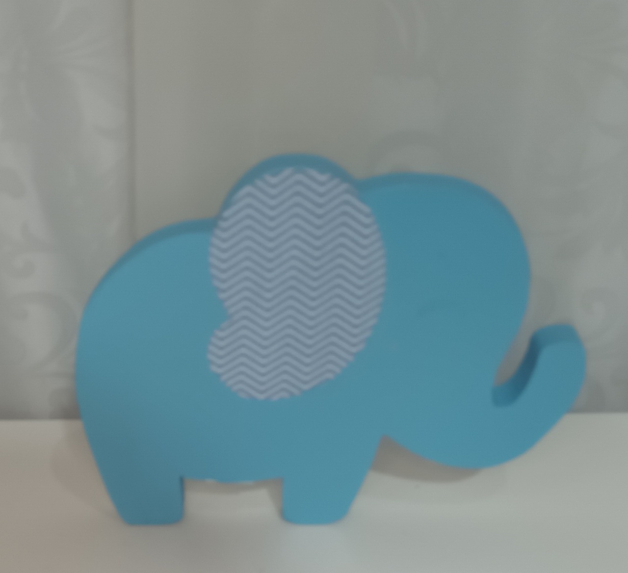 Personagem Mdf : Tema - Elefantinho Azul G\Chá Revelação  - CRIS FEST DECOR - PEGUE E MONTE