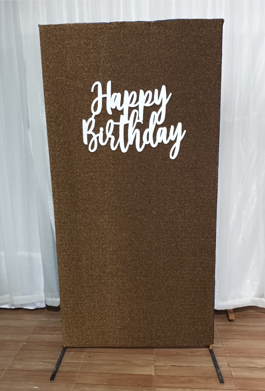 Letreiro Mdf - Happy Birthday Branco - CRIS FEST DECOR - PEGUE E MONTE