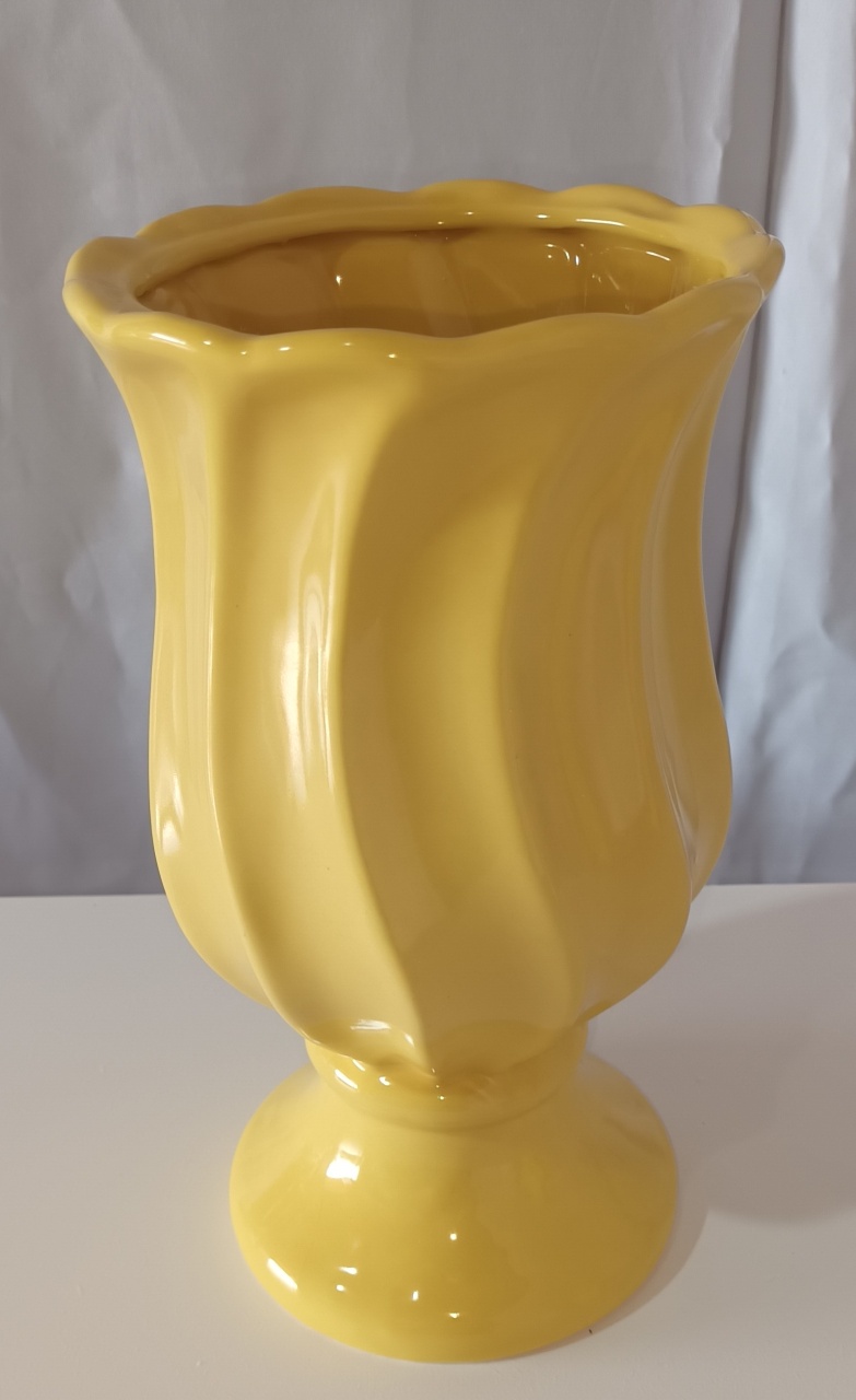 Vaso Ceramica - Amarelo G - CRIS FEST DECOR - PEGUE E MONTE