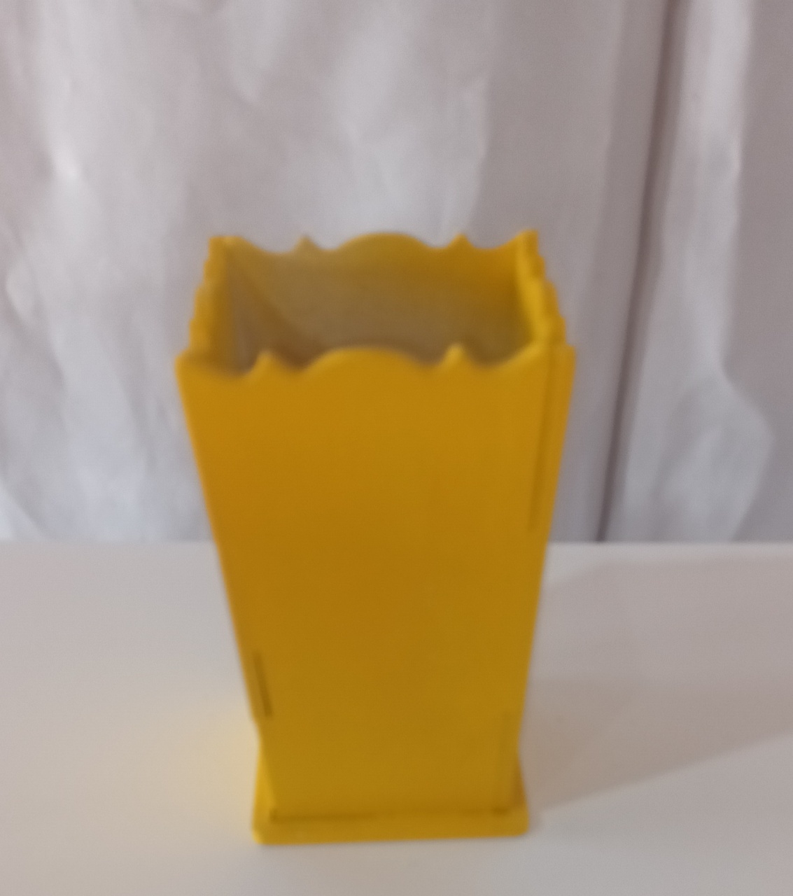 Mini Vaso Mdf Amarelo - CRIS FEST DECOR - PEGUE E MONTE