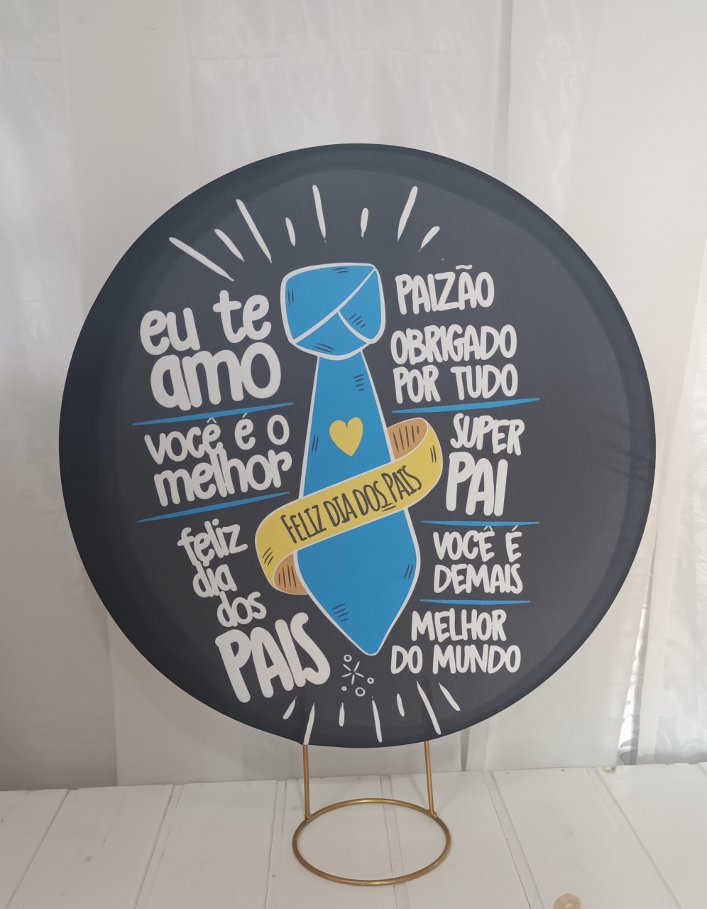 Capa Painel Sublimado 50Cm - Dia dos Pais - CRIS FEST DECOR - PEGUE E MONTE