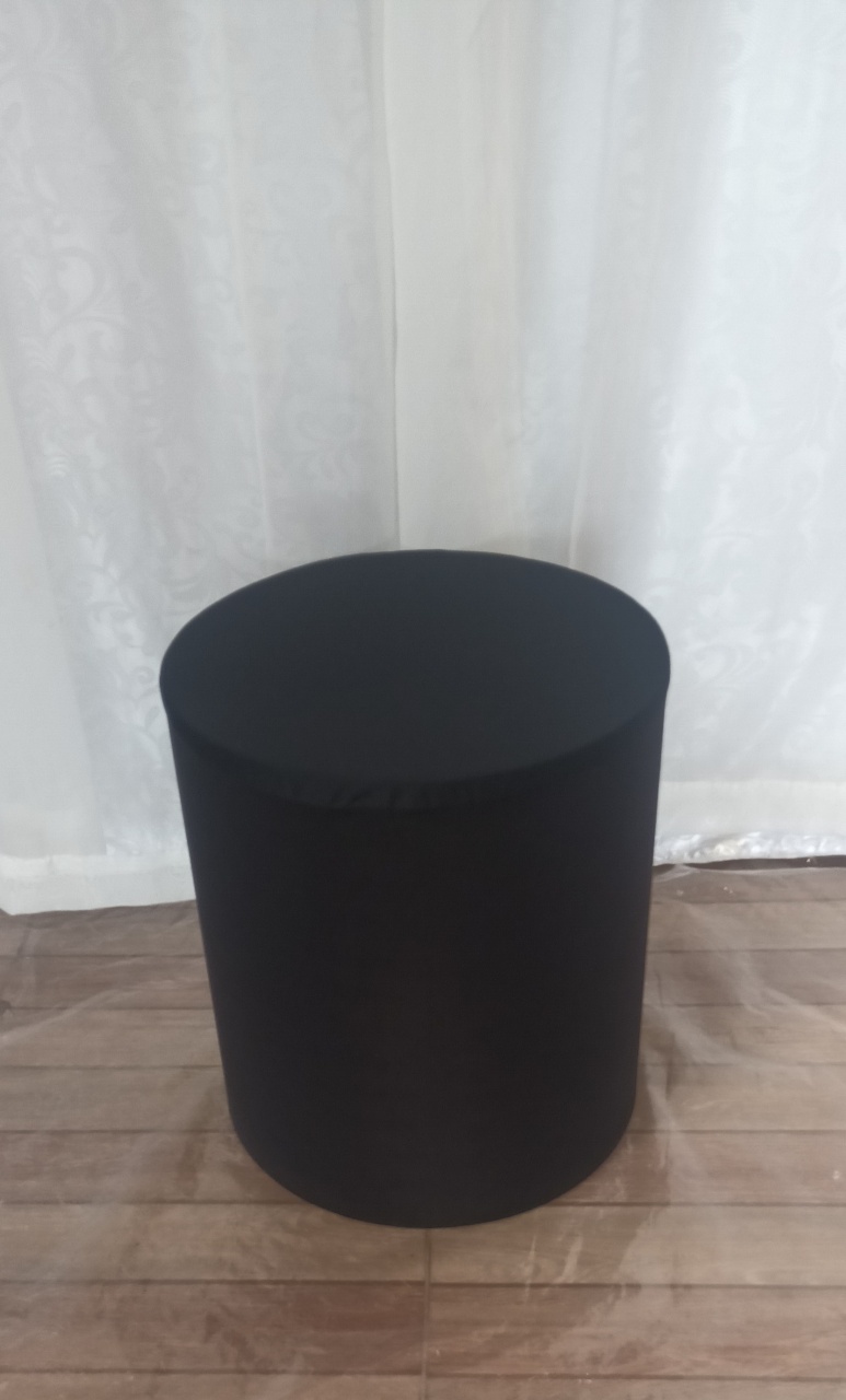 Capa de Cilindro Lisa P - Preto - CRIS FEST DECOR - PEGUE E MONTE