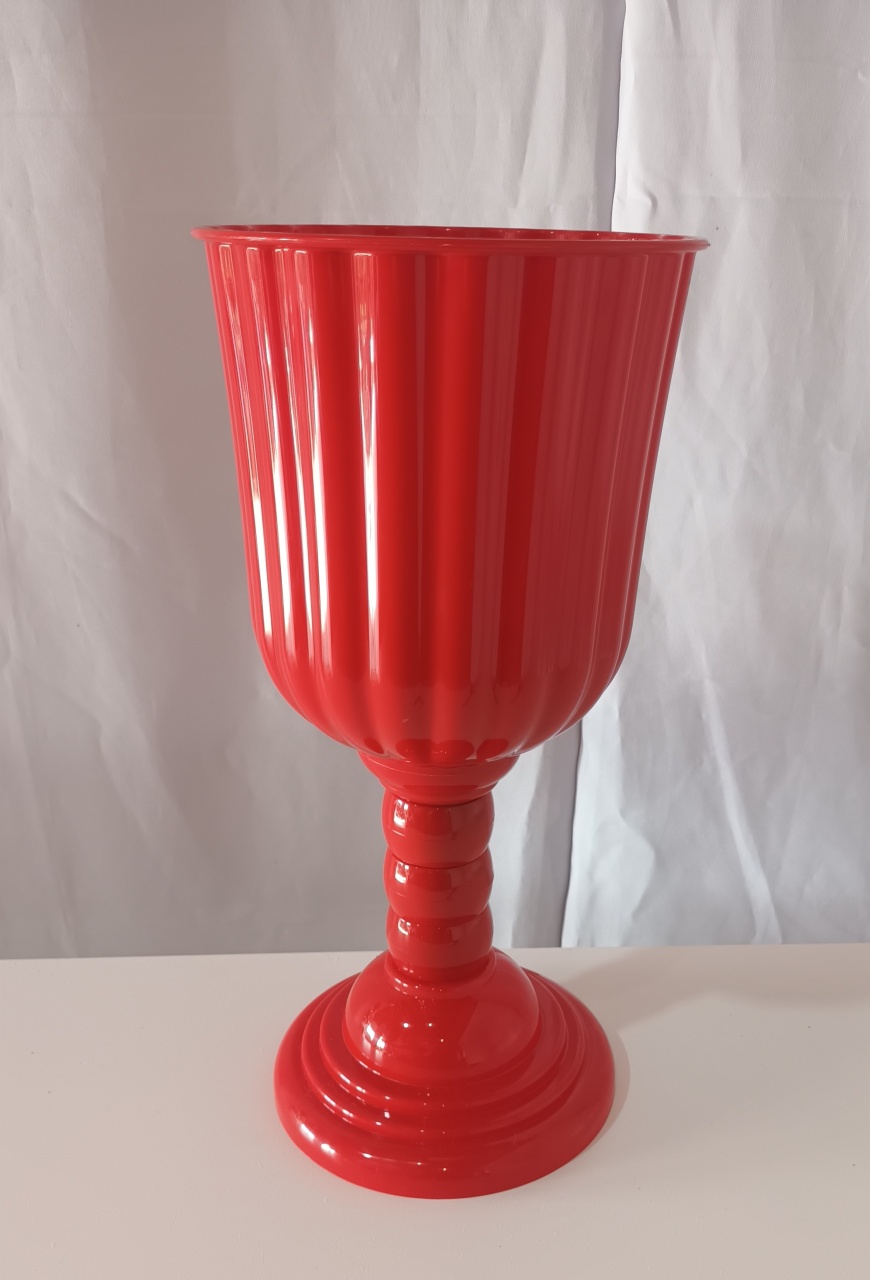 Vaso Acrilico Grande Vermelho - CRIS FEST DECOR - PEGUE E MONTE