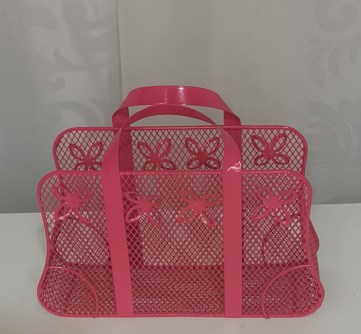 Adereços de Mesa - Bolsa Aramado Rosa - CRIS FEST DECOR - PEGUE E MONTE