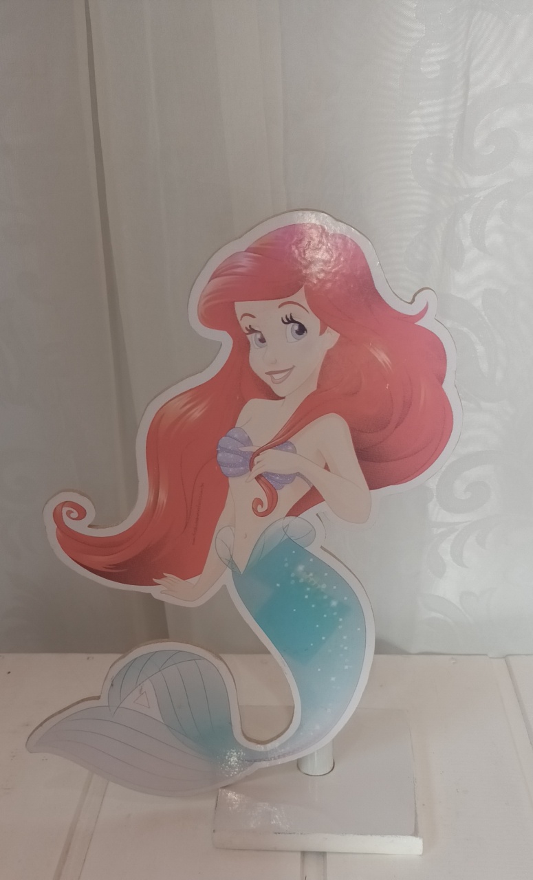  Display de Mesa - Tema: Sereia Ariel  - CRIS FEST DECOR - PEGUE E MONTE