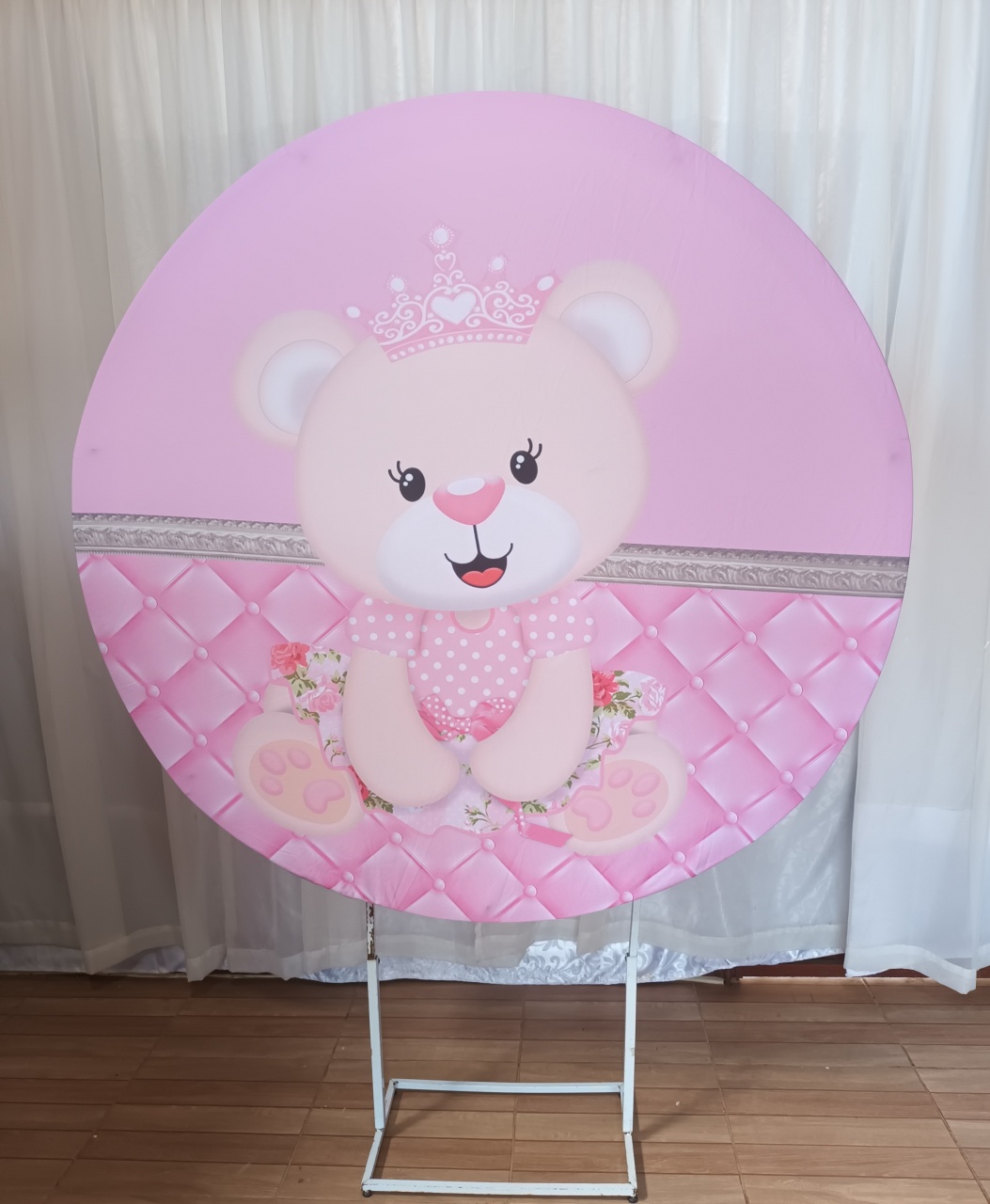 Capa Painel Sublimada 1,50 - Ursinha Princesa - CRIS FEST DECOR - PEGUE E MONTE