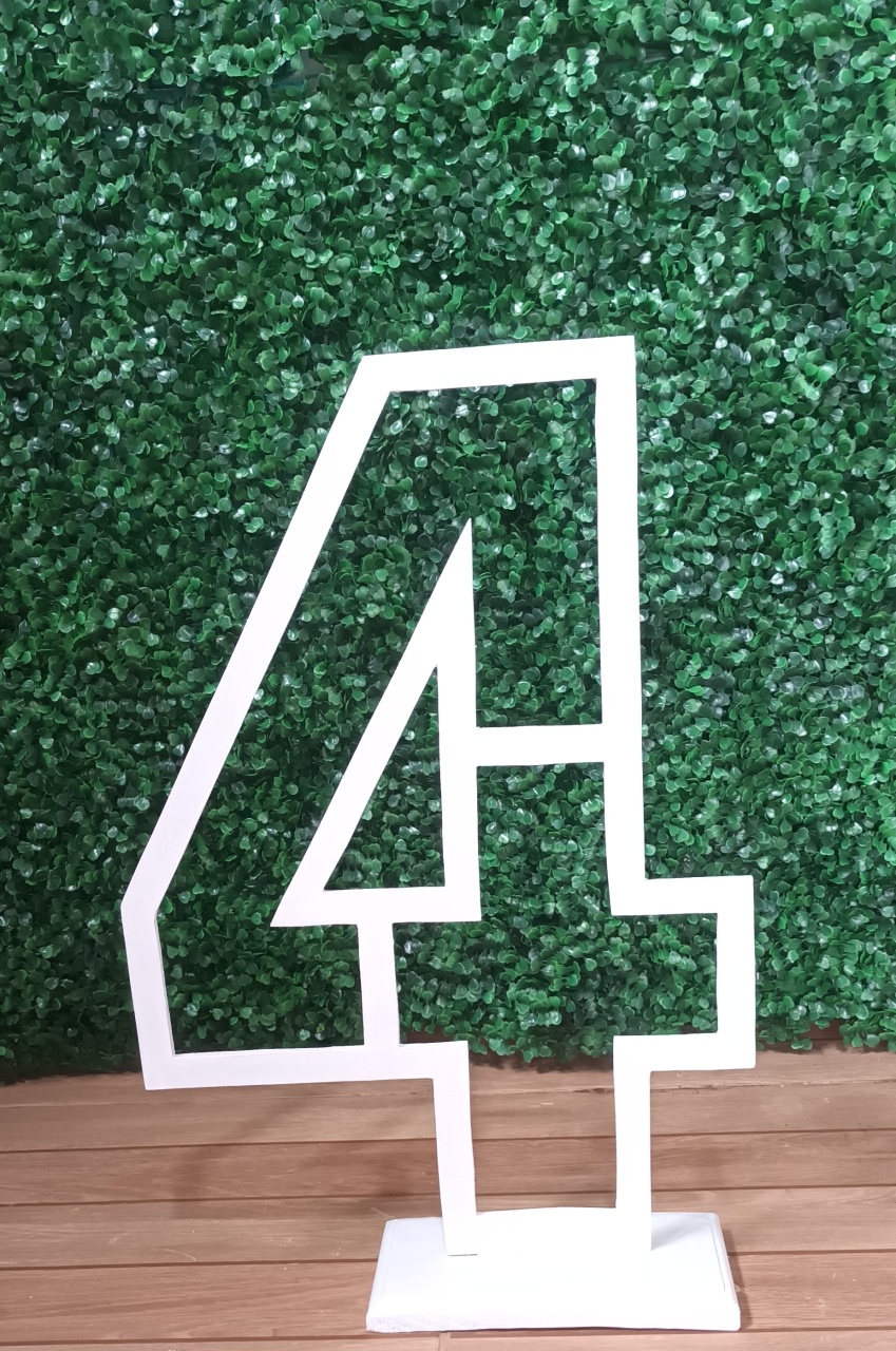 Numeros de Chão Vazado - 4 - 60Cm    - CRIS FEST DECOR - PEGUE E MONTE