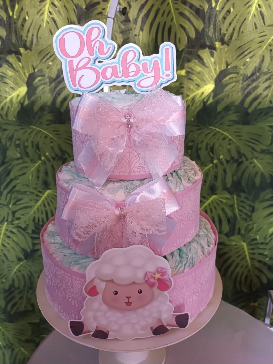 Bolo de Fralda - Ovelhinha - CRIS FEST DECOR - PEGUE E MONTE