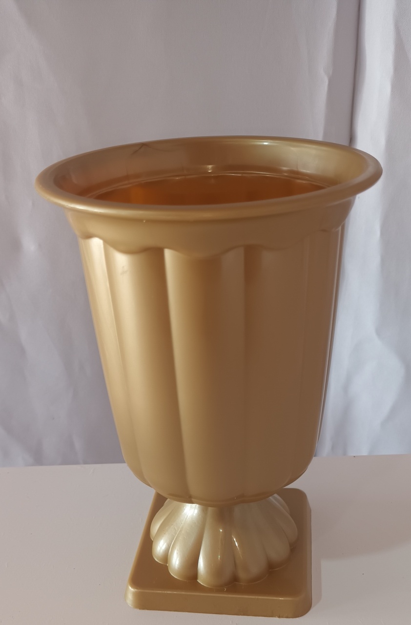Vaso Pvc - Dourado - CRIS FEST DECOR - PEGUE E MONTE