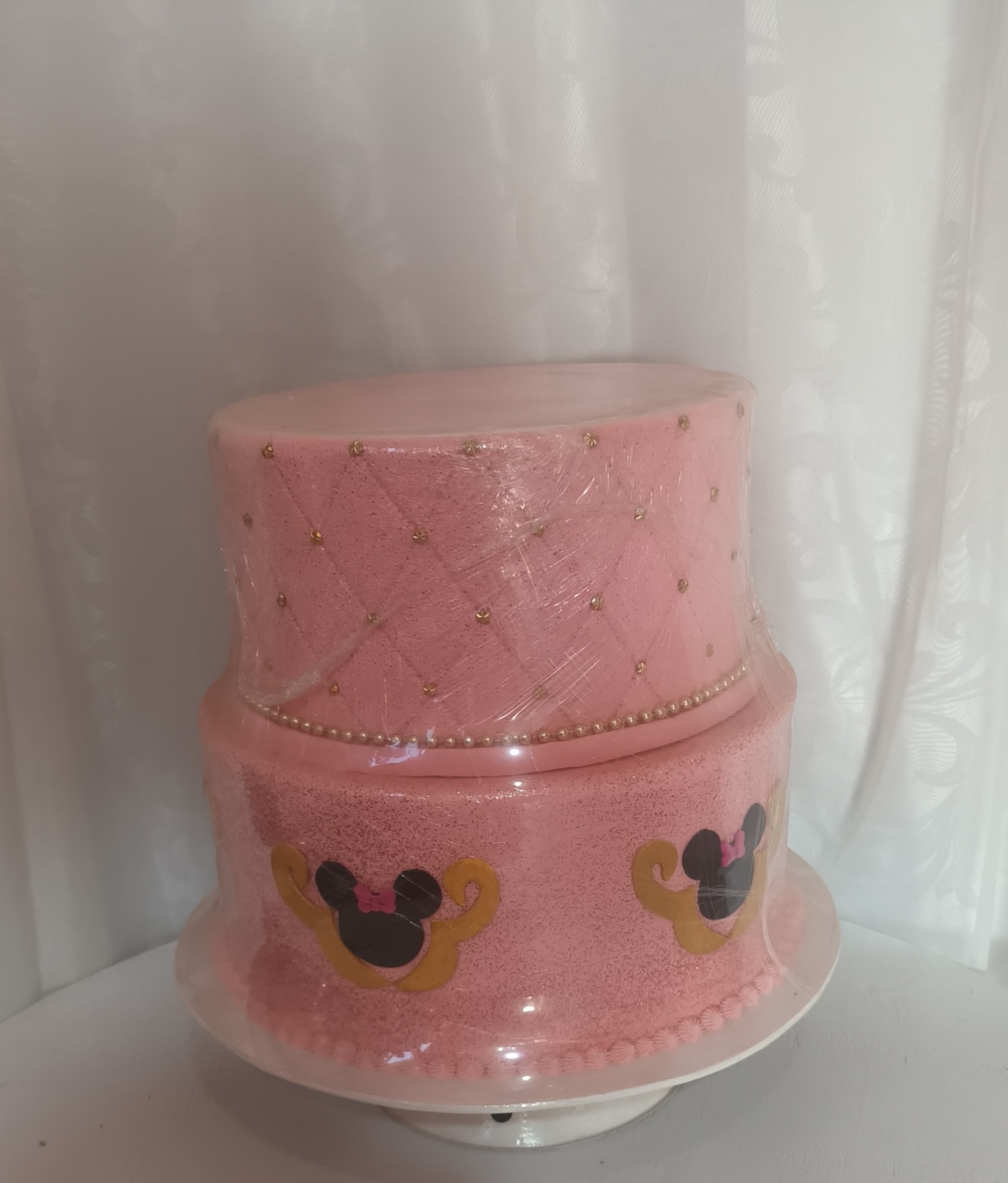 Bolo Fake Ii  - Minnie Rosa  - CRIS FEST DECOR - PEGUE E MONTE