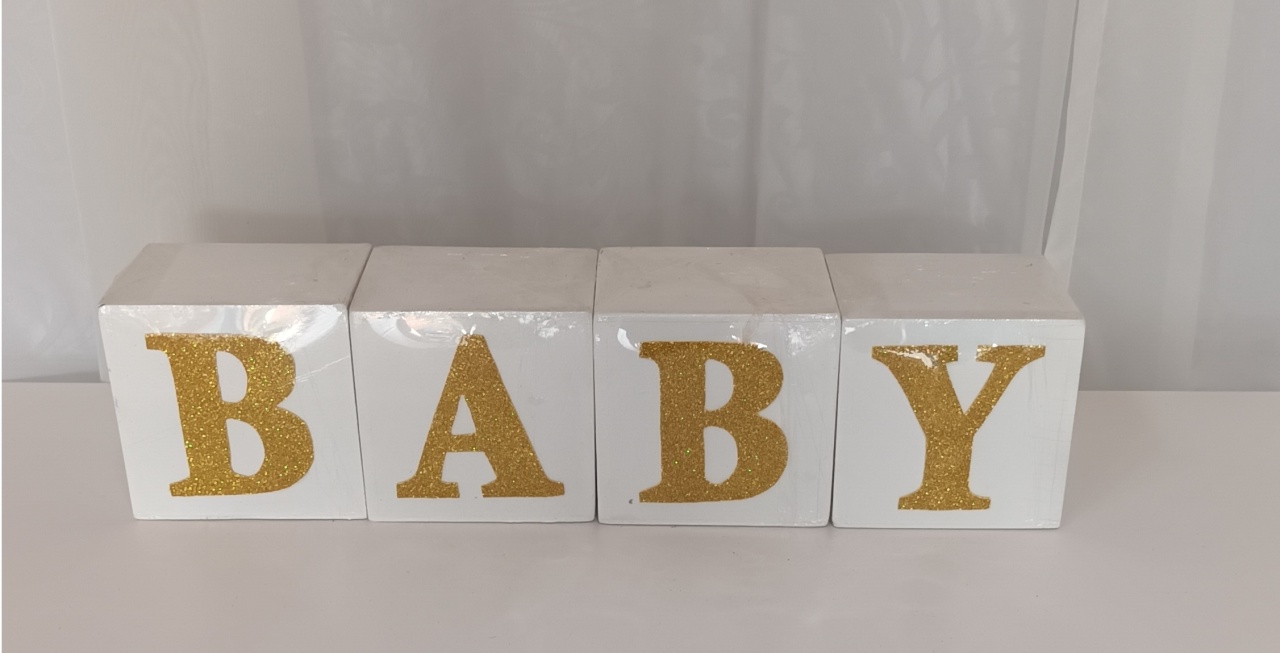 Letreiro de Mesa Cubo- Baby - CRIS FEST DECOR - PEGUE E MONTE