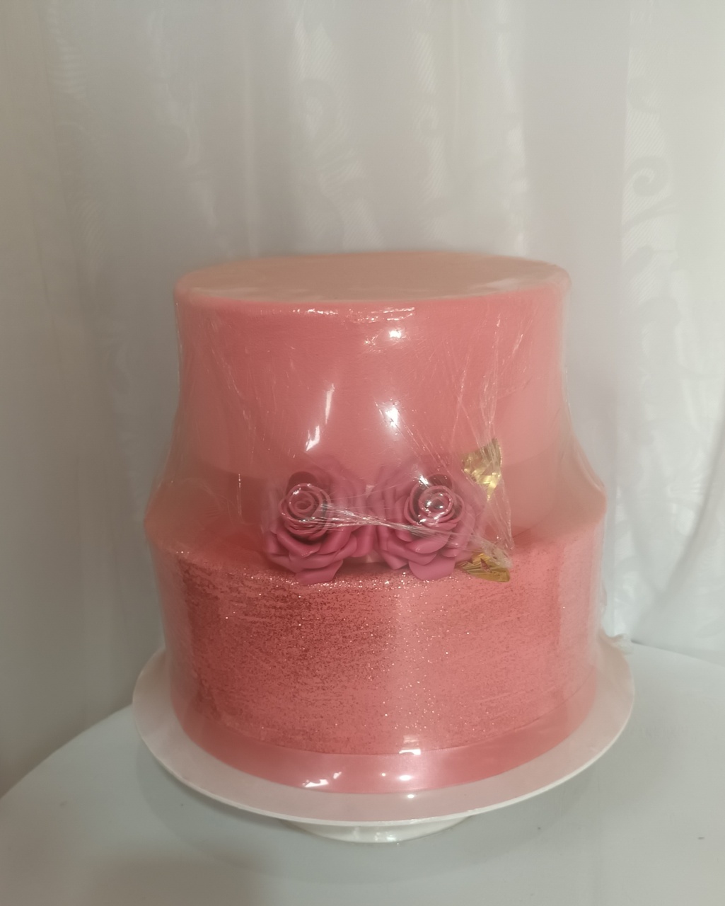 Bolo Fake Ii  - Rosa Brilhante - CRIS FEST DECOR - PEGUE E MONTE