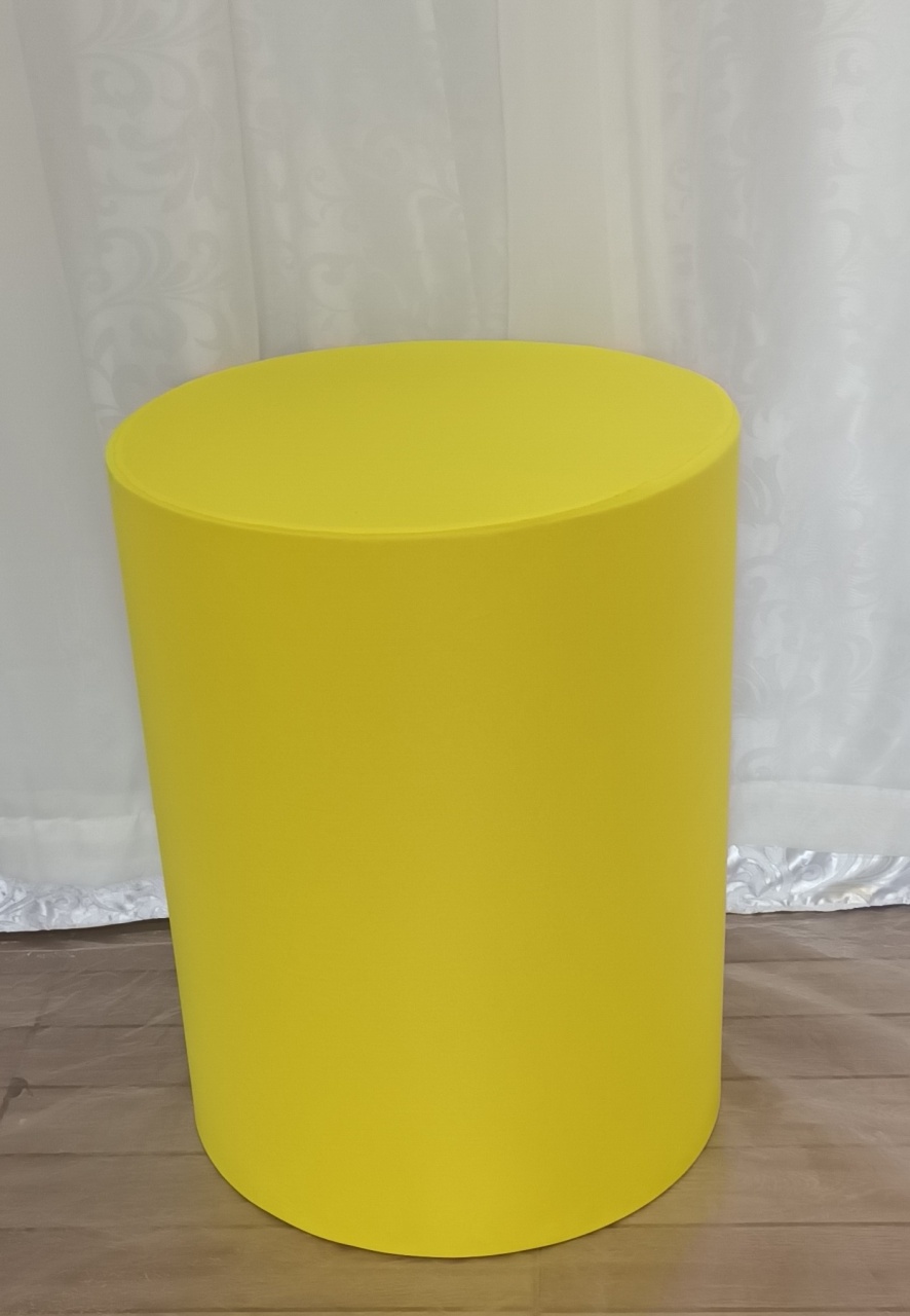 Capa de Cilindro Lisa: Amarelo C\M        - CRIS FEST DECOR - PEGUE E MONTE