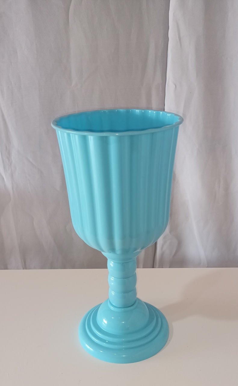 Vaso Acrilico Grande Azul Claro  - CRIS FEST DECOR - PEGUE E MONTE