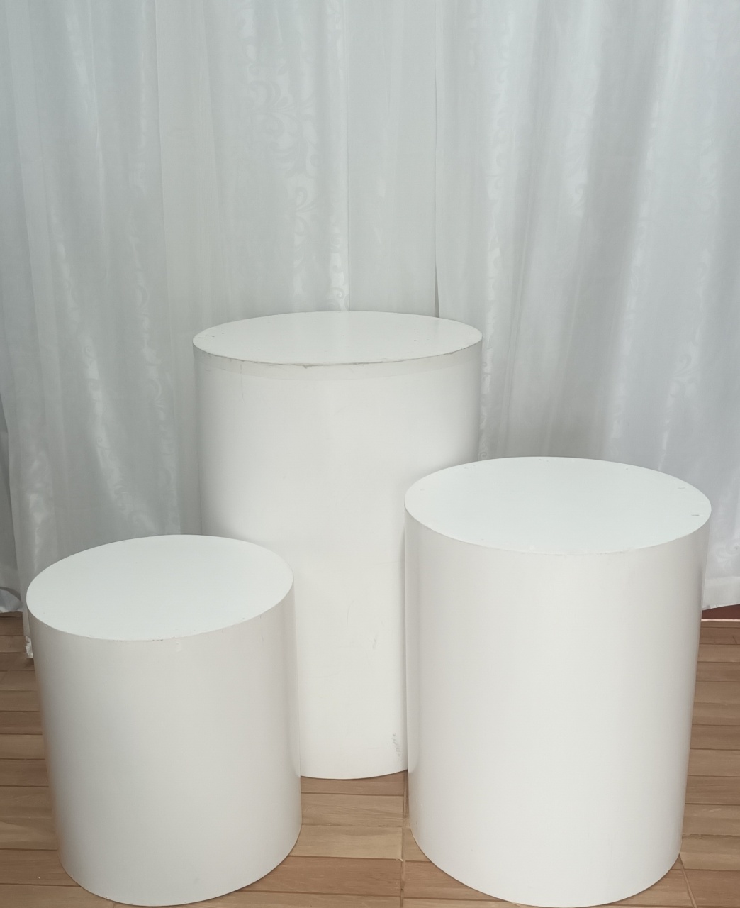 3 Cilindros Branco - P,M,G  - CRIS FEST DECOR - PEGUE E MONTE